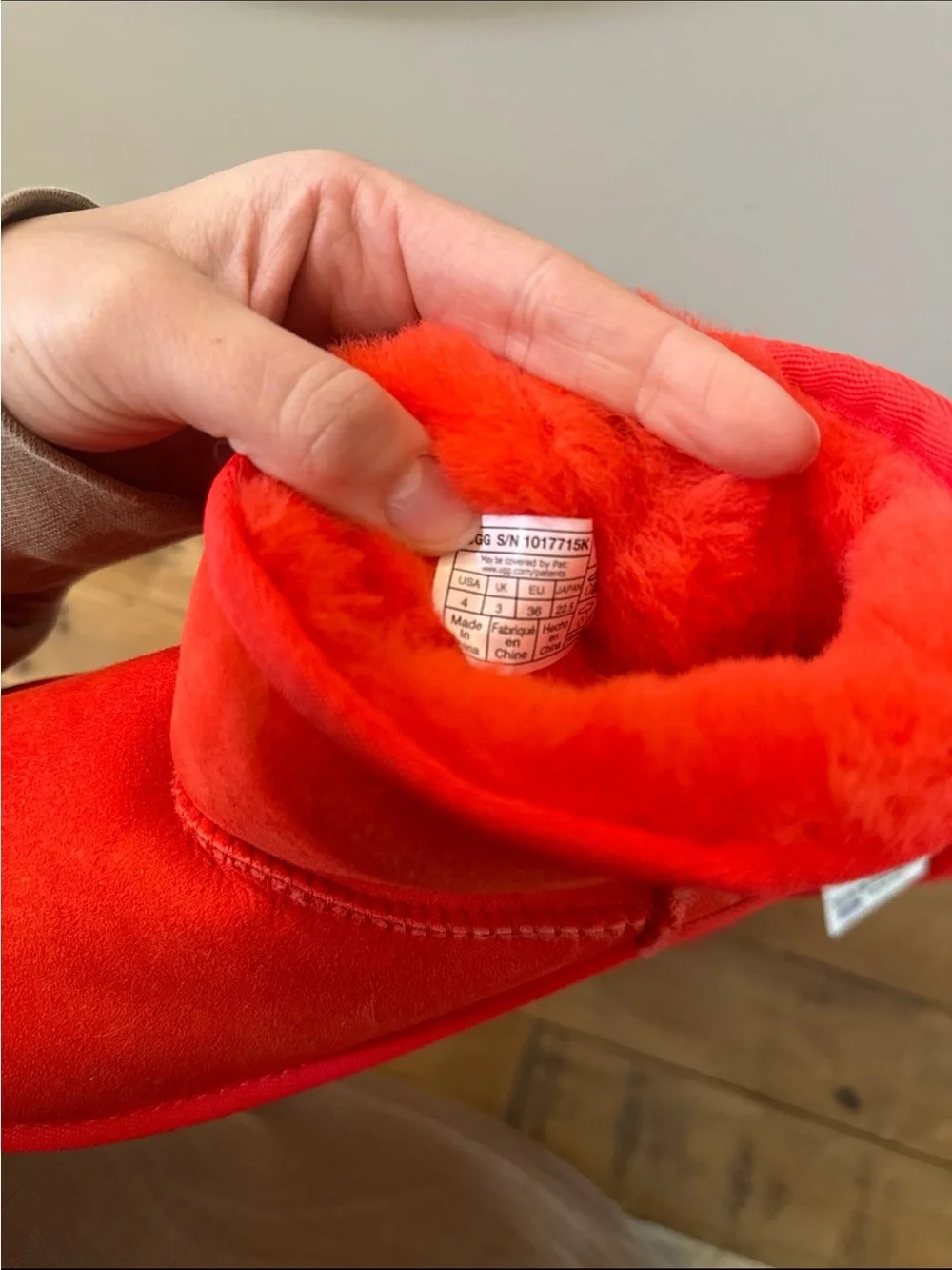 UGG Mini Booties in Vivid Red Suede